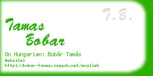 tamas bobar business card